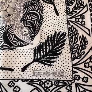 Hermès Black and White Scarf